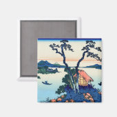 Katsushika Hokusai - Suwa-meer in de provincie Shi Magneet (Voorkant / Achterkant)