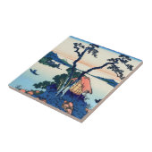 Katsushika Hokusai - Suwa-meer in de provincie Shi Tegeltje (Zijkant)