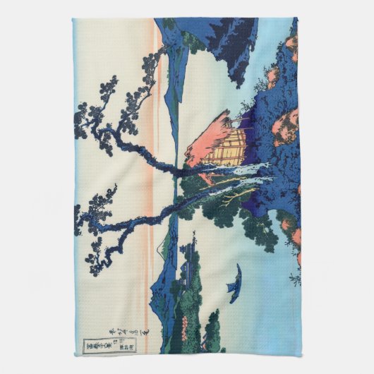 Katsushika Hokusai - Suwa-meer in de provincie Shi Theedoek (Verticaal)