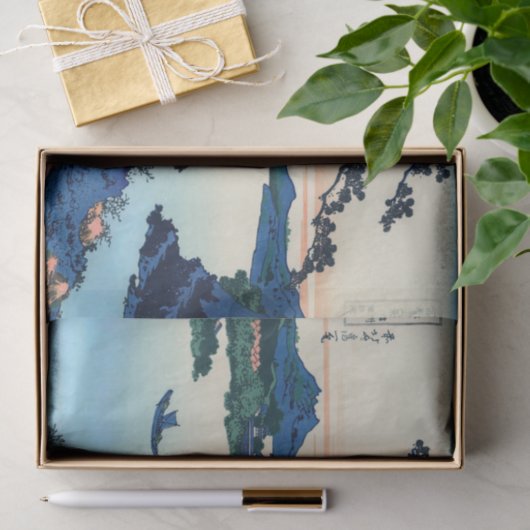 Katsushika Hokusai - Suwa-meer in de provincie Shi Tissuepapier (Geschenk)