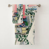 Katsushika Hokusai - Tea house te Koishikawa Bad Handdoek (Insitu)