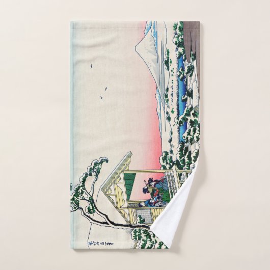 Katsushika Hokusai - Tea house te Koishikawa Bad Handdoek (Handdoek)