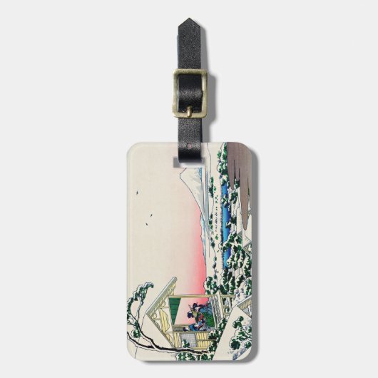 Katsushika Hokusai - Tea house te Koishikawa Bagagelabel (Voorkant verticaal)