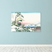 Katsushika Hokusai - Tea house te Koishikawa Canvas Afdruk (Insitu (Houten vloer))
