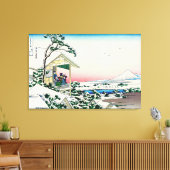 Katsushika Hokusai - Tea house te Koishikawa Canvas Afdruk (Insitu (Woonkamer))