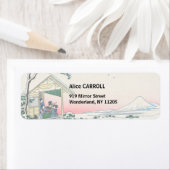 Katsushika Hokusai - Tea house te Koishikawa Etiket (Insitu)