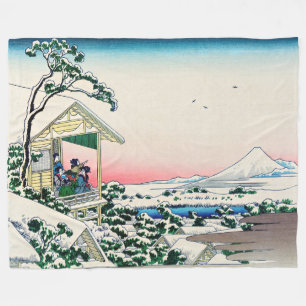 Katsushika Hokusai - Tea house te Koishikawa Fleece Deken