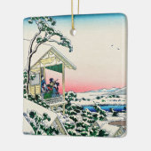 Katsushika Hokusai - Tea house te Koishikawa Keramisch Ornament (Links)