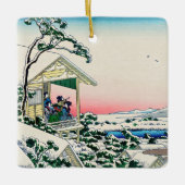 Katsushika Hokusai - Tea house te Koishikawa Keramisch Ornament (Voorkant)