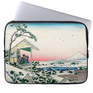 Katsushika Hokusai - Tea house te Koishikawa Laptop Sleeve