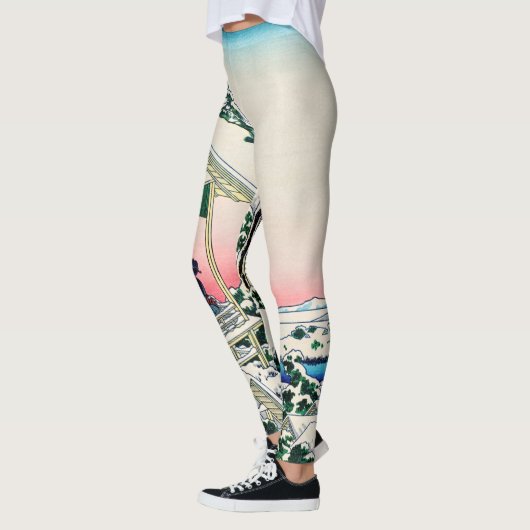 Katsushika Hokusai - Tea house te Koishikawa Leggings (Links)