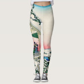 Katsushika Hokusai - Tea house te Koishikawa Leggings (Voorkant)