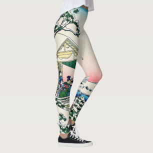 Katsushika Hokusai - Tea house te Koishikawa Leggings