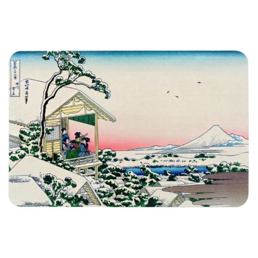 Katsushika Hokusai - Tea house te Koishikawa Magneet (Horizontaal)