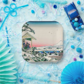 Katsushika Hokusai - Tea house te Koishikawa Papieren Bordje (Feest)