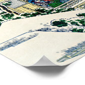 Katsushika Hokusai - Tea house te Koishikawa Poster (Hoek)