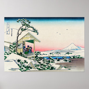 Katsushika Hokusai - Tea house te Koishikawa Poster