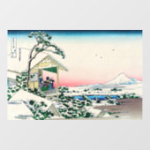 Katsushika Hokusai - Tea house te Koishikawa Raamsticker (Vel)