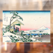 Katsushika Hokusai - Tea house te Koishikawa Raamsticker (Vel 2)