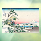 Katsushika Hokusai - Tea house te Koishikawa Raamsticker (Vel 3)