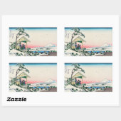 Katsushika Hokusai - Tea house te Koishikawa Rechthoekige Sticker (Vel)