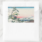 Katsushika Hokusai - Tea house te Koishikawa Rechthoekige Sticker (Tas)