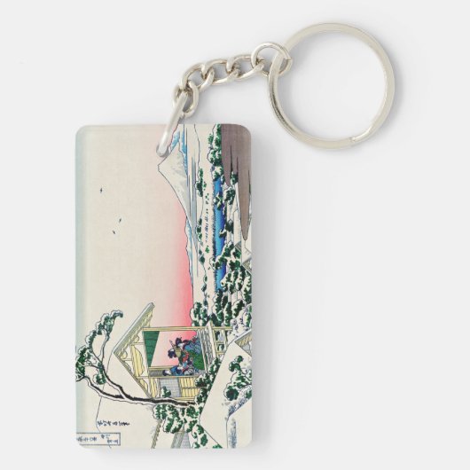 Katsushika Hokusai - Tea house te Koishikawa Sleutelhanger (achterkant)
