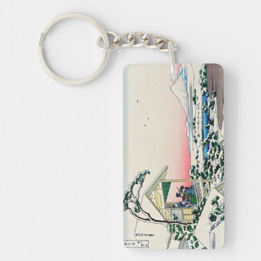 Katsushika Hokusai - Tea house te Koishikawa Sleutelhanger (Voorkant)