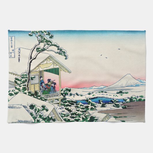 Katsushika Hokusai - Tea house te Koishikawa Theedoek (Horizontaal)