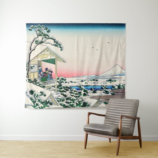 Katsushika Hokusai - Tea house te Koishikawa Wandkleed (In Situ (horizontaal))
