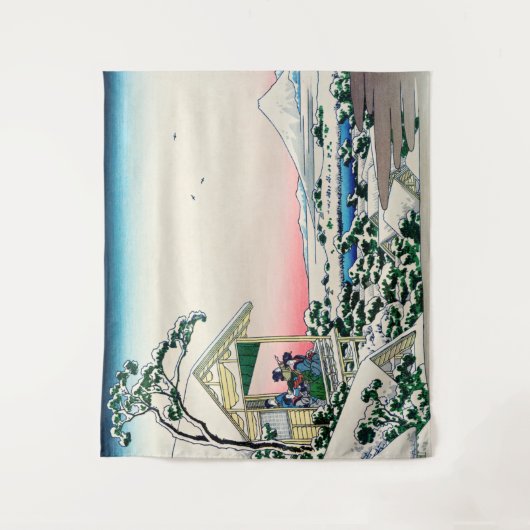 Katsushika Hokusai - Tea house te Koishikawa Wandkleed (Voorkant)