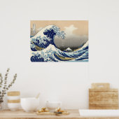 Katsushika Hokusai The Great Wave in Kanagawa Poster (Keuken)