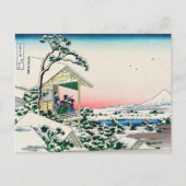 Katsushika Hokusai - Theehuis bij Koishikawa Briefkaart (Voorkant)