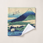 Katsushika Hokusai - Umegawa in de provincie Sagam Bad Handdoek (Wasdoekje)