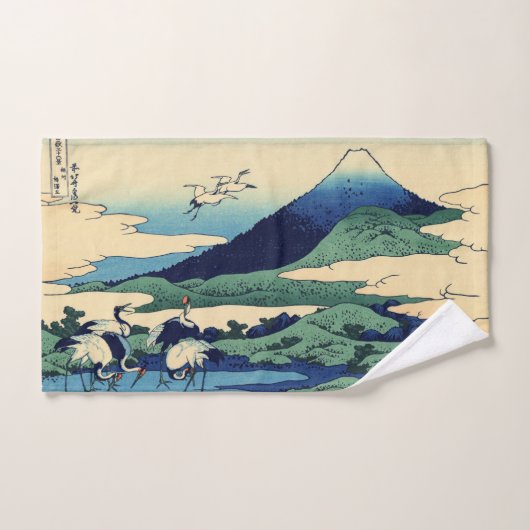 Katsushika Hokusai - Umegawa in de provincie Sagam Bad Handdoek (Handdoek)