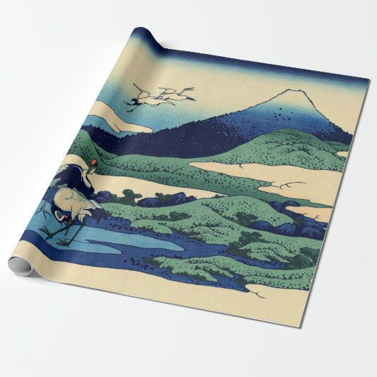 Katsushika Hokusai - Umegawa in de provincie Sagam Cadeaupapier (Uitgerold)
