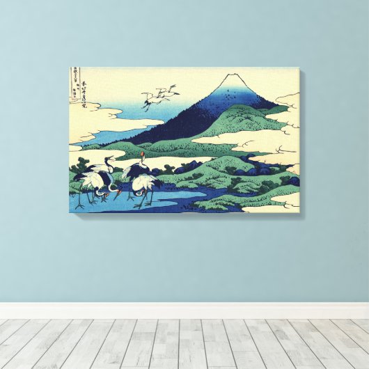 Katsushika Hokusai - Umegawa in de provincie Sagam Canvas Afdruk (Insitu (Houten vloer))