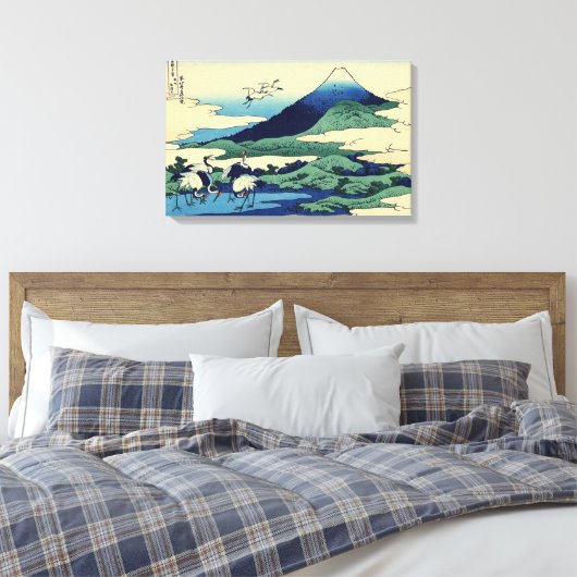 Katsushika Hokusai - Umegawa in de provincie Sagam Canvas Afdruk (Insitu (Slaapkamer))