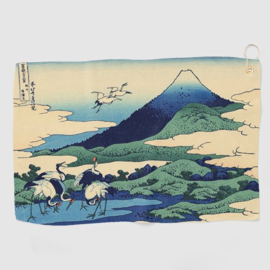 Katsushika Hokusai - Umegawa in de provincie Sagam Golfhanddoek (Horizontaal)