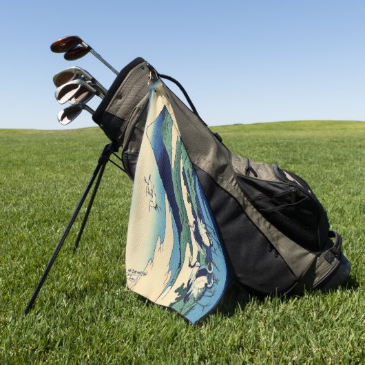 Katsushika Hokusai - Umegawa in de provincie Sagam Golfhanddoek (Groen)