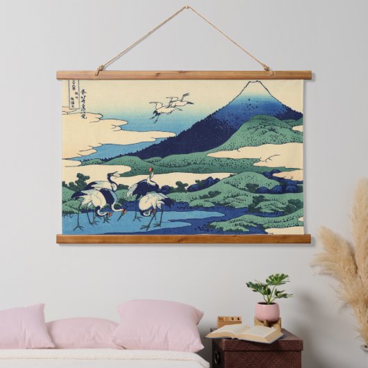 Katsushika Hokusai - Umegawa in de provincie Sagam Hangend Wandkleed (Slaapkamer)