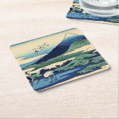 Katsushika Hokusai - Umegawa in de provincie Sagam Kartonnen Onderzetters (Schuin)