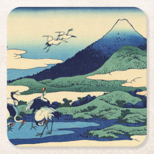 Katsushika Hokusai - Umegawa in de provincie Sagam Kartonnen Onderzetters