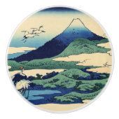 Katsushika Hokusai - Umegawa in de provincie Sagam Keramische Knop (Voorkant)