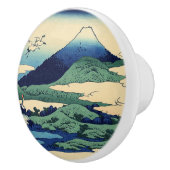 Katsushika Hokusai - Umegawa in de provincie Sagam Keramische Knop (Rechts)