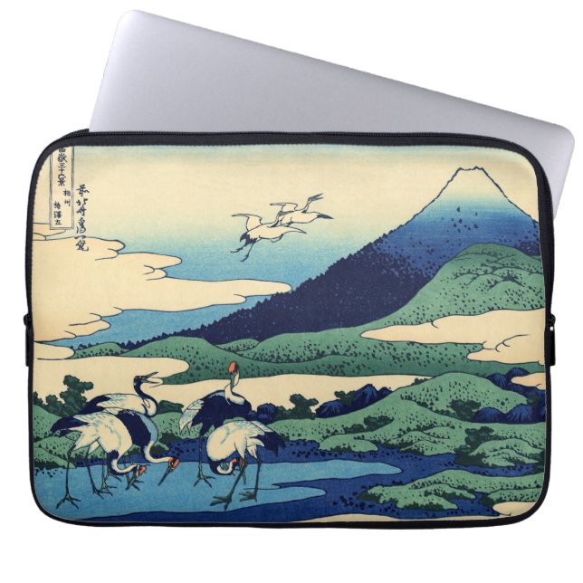 Katsushika Hokusai - Umegawa in de provincie Sagam Laptop Sleeve (Voorkant)
