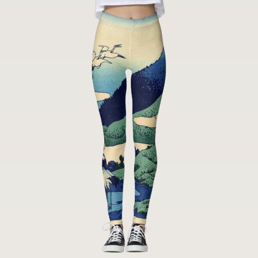 Katsushika Hokusai - Umegawa in de provincie Sagam Leggings (Voorkant)