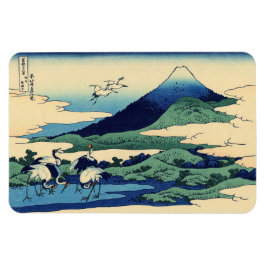Katsushika Hokusai - Umegawa in de provincie Sagam Magneet
