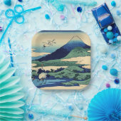 Katsushika Hokusai - Umegawa in de provincie Sagam Papieren Bordje (Feest)