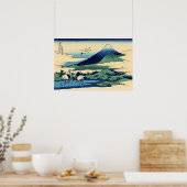 Katsushika Hokusai - Umegawa in de provincie Sagam Poster (Keuken)